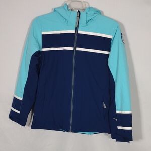 NWT Spyder Girls Mila Abyss Blue Ski/Snowboard Winter Jacket Size 20 exo shield